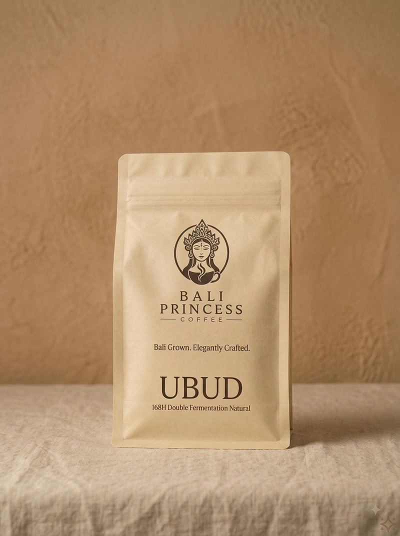 Bali Princess Coffee Ubud, 168H Double Fermentation Natural, the beige bag
